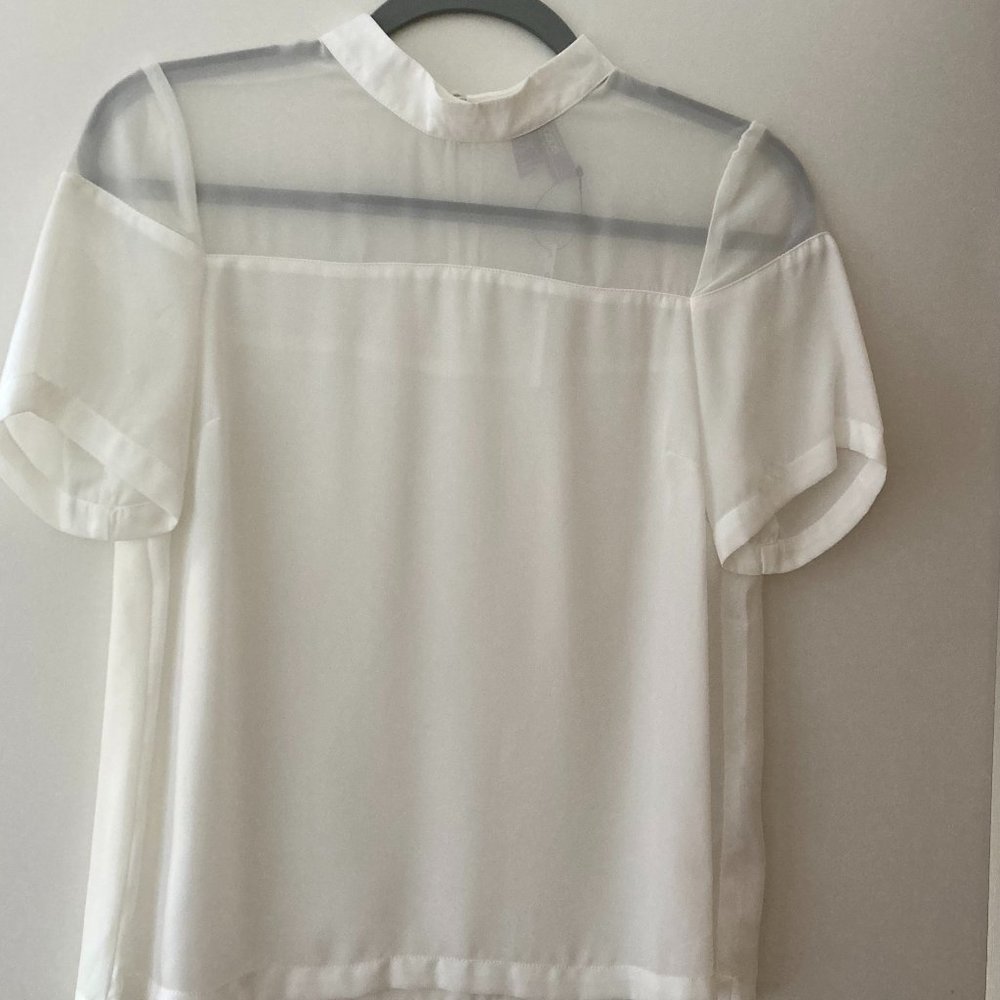 ASOS Sheer White Top